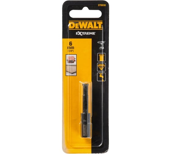 Сверло алмазное трубчатое DEWALT EXTREME, 6 мм, 1 шт DT6038-QZ 1
