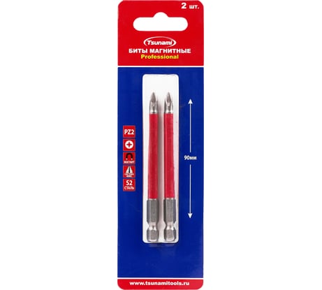 Бита Tsunami Professional PZ2, 90 мм, 2 шт T26020010PZ2090