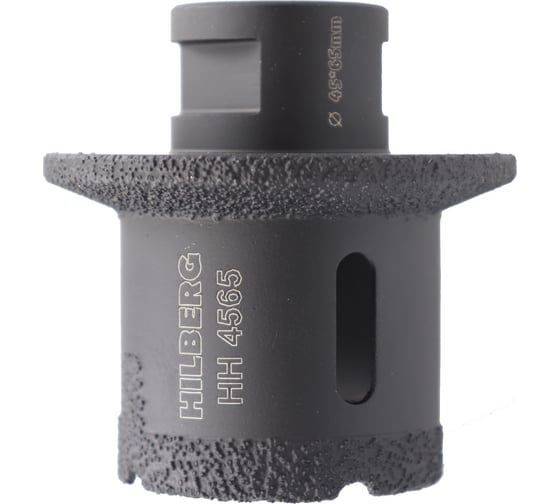 Коронка-фреза алмазная по плитке Hilberg 45-65 мм Super Hard М14 HH4565