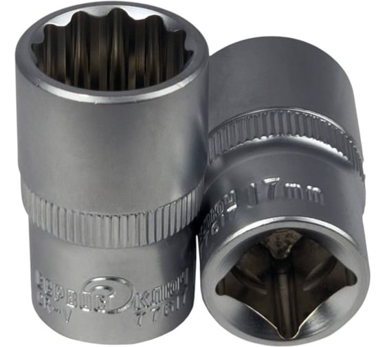 Головка торцевая 12-гранная 17 мм Сервис Ключ 77617