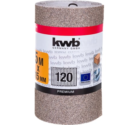 Бумага шлифовальная в рулоне kwb 5 м, 115 мм, К120 847842