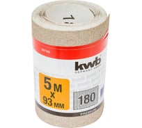 Бумага шлифовальная в рулоне kwb 5 м, 93 мм, К180 847748