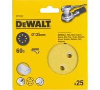 Шлифовальные круги DEWALT DT3112, 125 мм, 8 отверстий, 60G, 25 шт DT3112-QZ