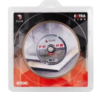Диск алмазный Diam 1A1R Керамогранит-ST GRAPHITE Extra Line 200x1.2x7x25.4 мм 000727