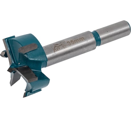 Сверло Форстнера 35 мм с 4 твердосплавными резцами (дерево, фанера, ДСП, ДВП, МДФ, пластик) SKYWER SK-SF35