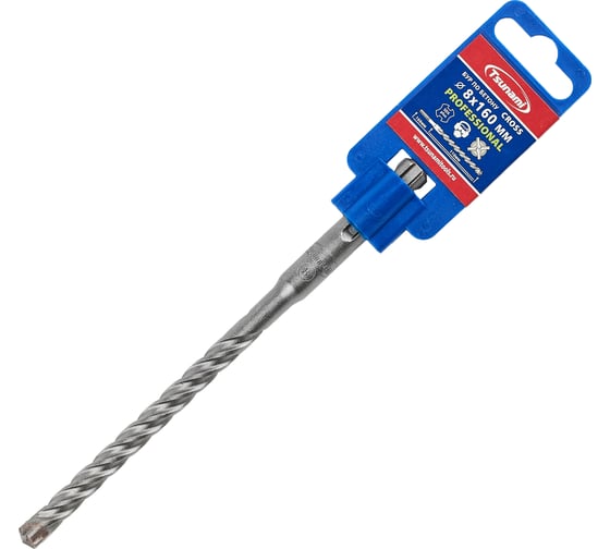 Бур по бетону Tsunami PROFESSIONAL Cross 8х160/110 мм, SDS-plus T10610300008160