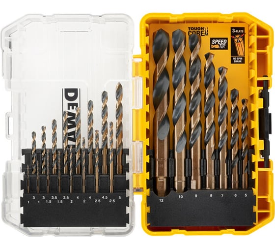 Набор сверл Dewalt DT70729, Black&Gold по металлу, 1-12 мм, 23 шт DT70729-QZ