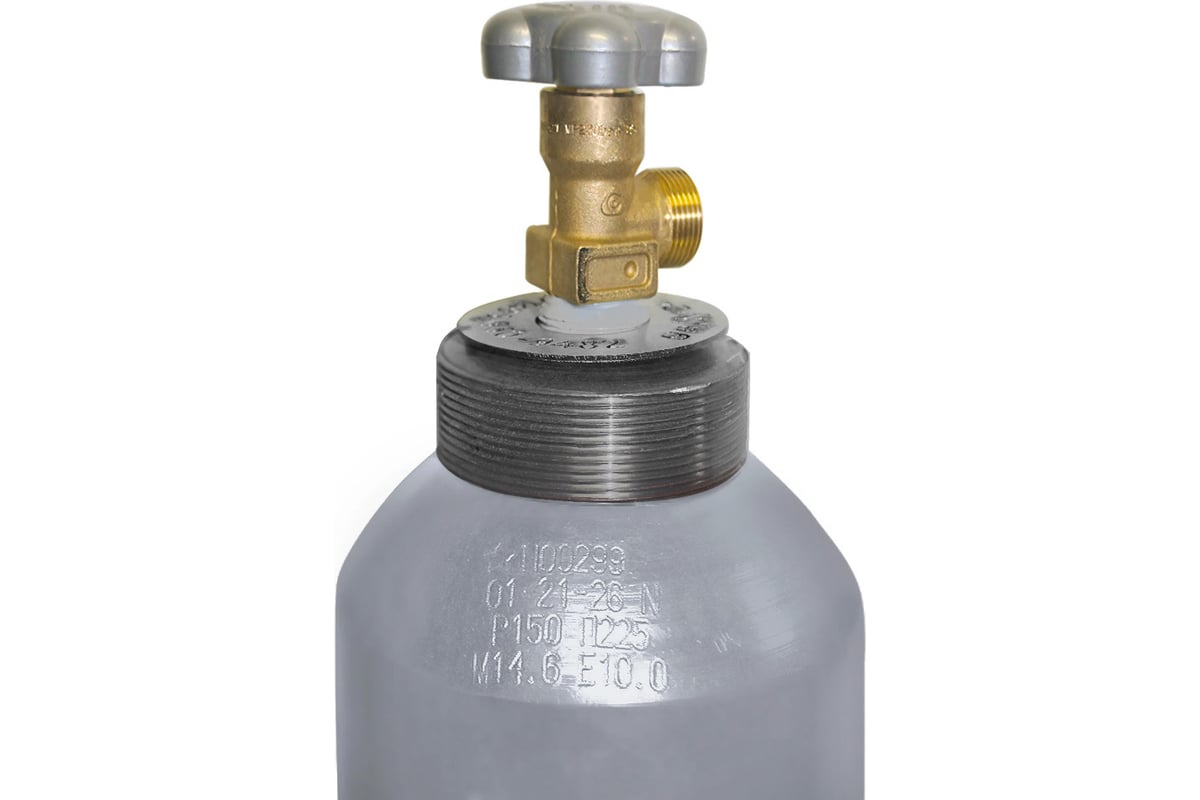 Баллон для аргона (10 л; 150 атм; вентиль сальниковый Cavagna) Ярко ...