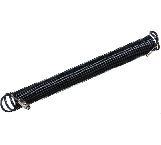 Шланг спиральный черный полиуретановый профи (15 м; 5х8 мм) Pegas pneumatic 4921 1