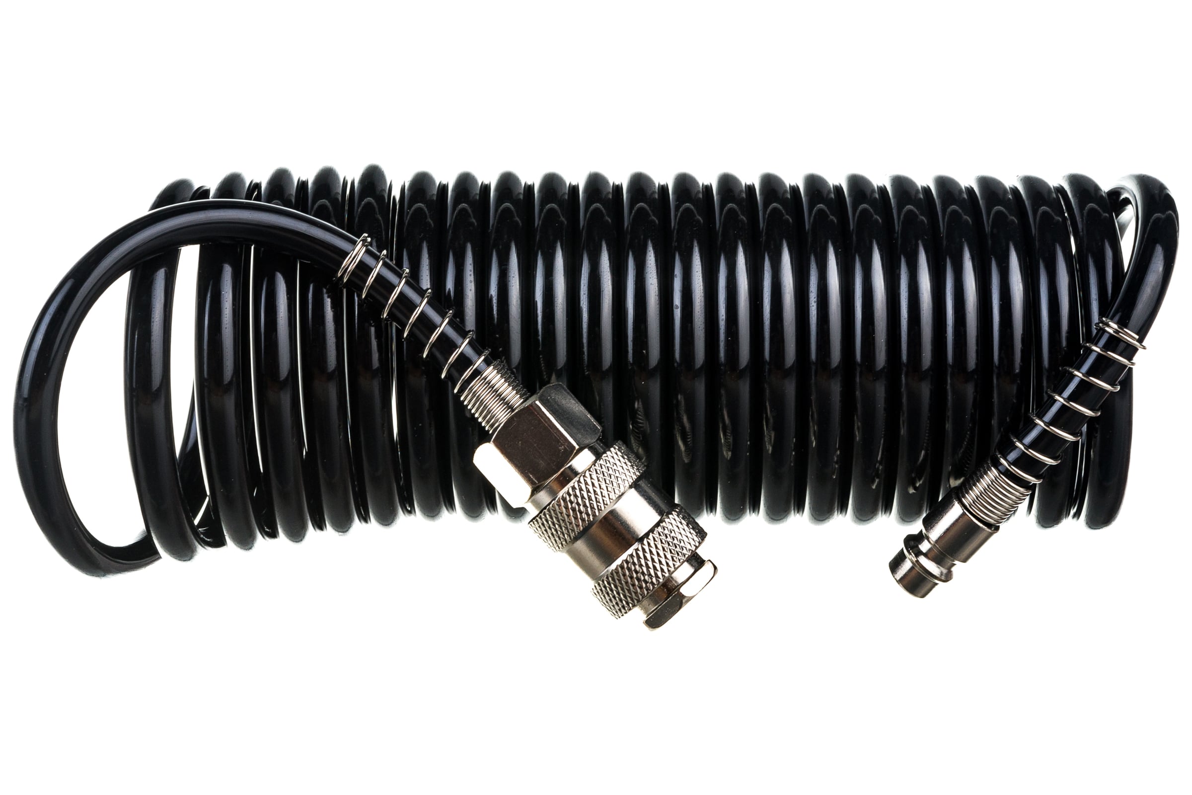 Шлангспиральныйчерныйполиуретановыйпрофи(5м;20бар;5х8мм)Pegaspneumatic4924