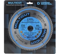 Диск пильный по мультиматериалам Diamond Industrial 216х30 мм, Z=80 TCG MultiCut DIDM216Z80