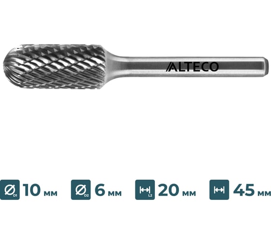 Бор-фреза по металлу ALTECO C 1020/6 MX 75639