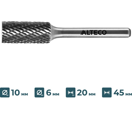 Бор-фреза по металлу ALTECO A 1020/6 MX 75626