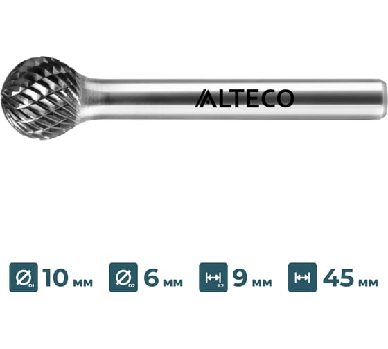 Бор-фреза по металлу ALTECO D 1009/6 MX 75642