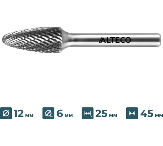 Бор-фреза по металлу ALTECO F 1225/6 MX 75649