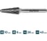 Бор-фреза по металлу ALTECO L 1025/6 MX 75657 2