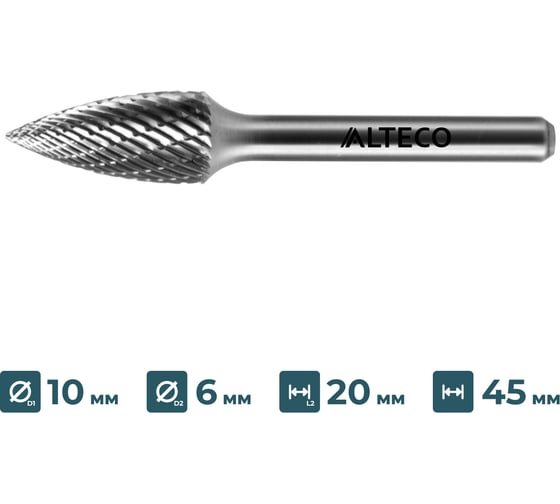 Бор-фреза по металлу ALTECO G 1020/6 MX 75651