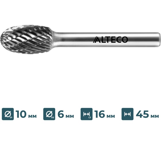 Бор-фреза по металлу ALTECO E 1016/6 MX 75645
