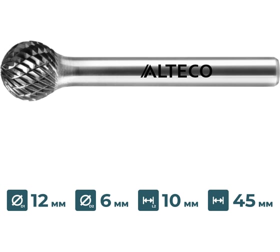 Бор-фреза по металлу ALTECO D 1210/6 MX 75643
