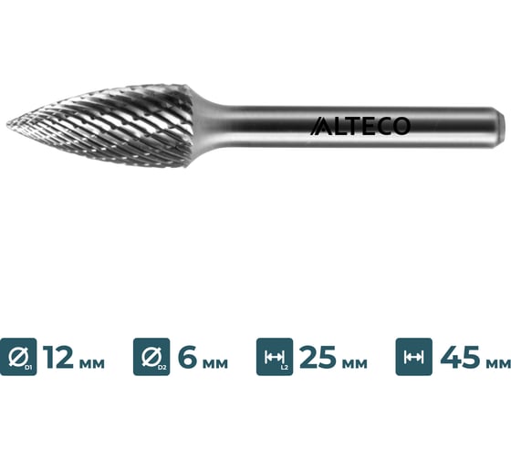 Бор-фреза по металлу ALTECO G 1225/6 MX 75652