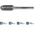 Бор-фреза по металлу ALTECO C 1225/6 MX 75640 2