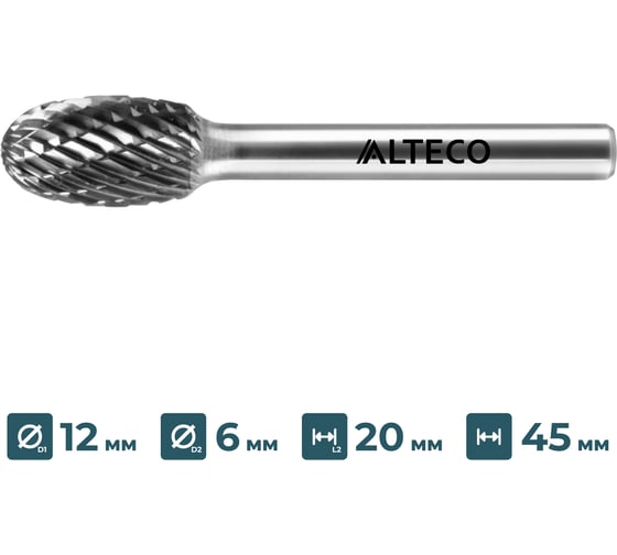 Бор-фреза по металлу ALTECO E 1220/6 MX 75646