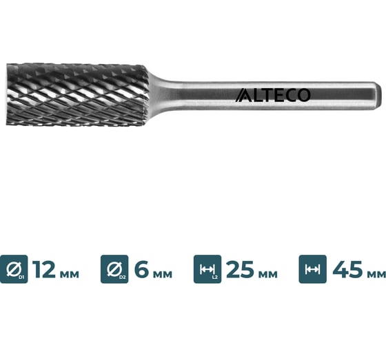 Бор-фреза по металлу ALTECO A 1225/6 MX 75634