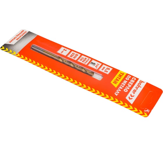 Сверло по металлу (1 шт; 5.5х57х93 мм; HSS-TiN; DIN 338 RN) BOHRER 31570551