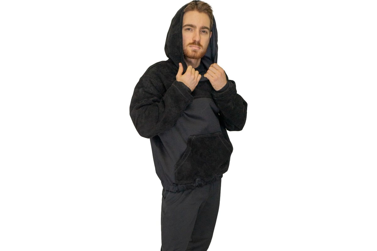 Куртка сварщика - аргонщика КСМ комбинированная, с защитным капюшоном ...