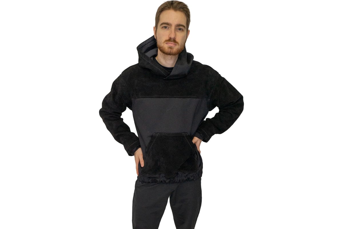 Куртка сварщика - аргонщика КСМ комбинированная, с защитным капюшоном ...