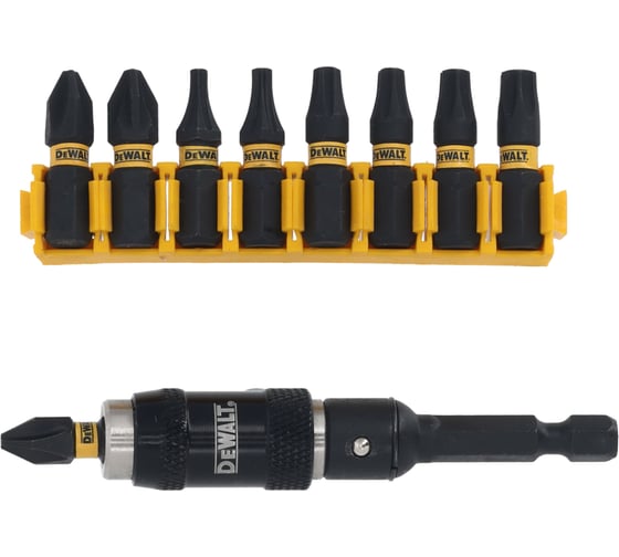 Бита Dewalt PH2, PZ2, PZ3, T15, T30, SL6, 25 мм, шестигранный (HEX), 10 шт DT70518T-QZ
