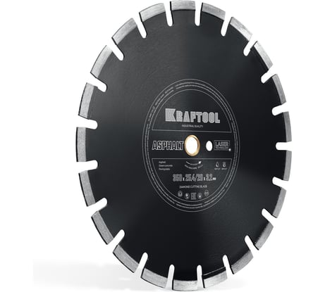 Алмазный диск KRAFTOOL Asphalt 350 мм (25.4/20 мм, 12х3.2 мм), 36687-350_z01