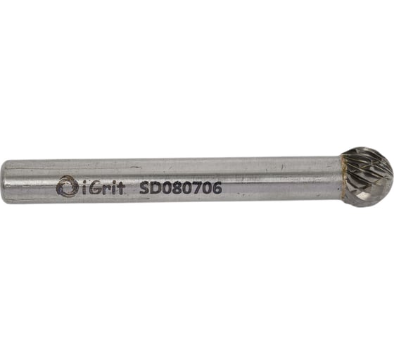 Бор-фреза твердосплавная iGrit SD 08x07x6 мм, DOUBLE CUT SD080706