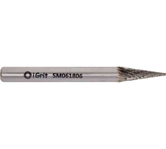 Бор-фреза твердосплавная iGrit SМ 06x18x6 мм, DOUBLE CUT SМ061806