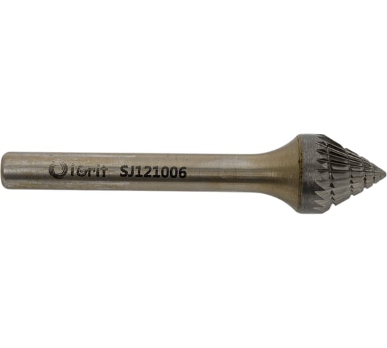 Бор-фреза твердосплавная iGrit SJ 12x10x6 мм, DOUBLE CUT SJ121006