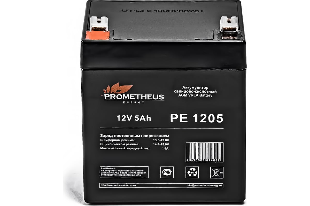 Батарея аккумуляторная Prometheus (5 Ач; 12 В) Prometheus energy PE1205  НФ-00003153 - выгодная цена, отзывы, характеристики, фото - купить в Москве  и РФ