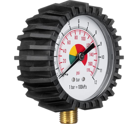 Манометр с резиновым покрытием (63 мм; 1/4) INTERTOOL PT-0502