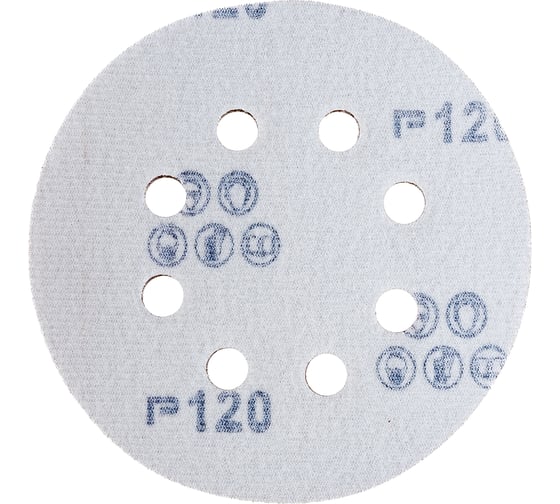 Диск шлифовальный (5 шт; 125 мм; Р120; 8 отверстий; Velcro) Flexione 50000335