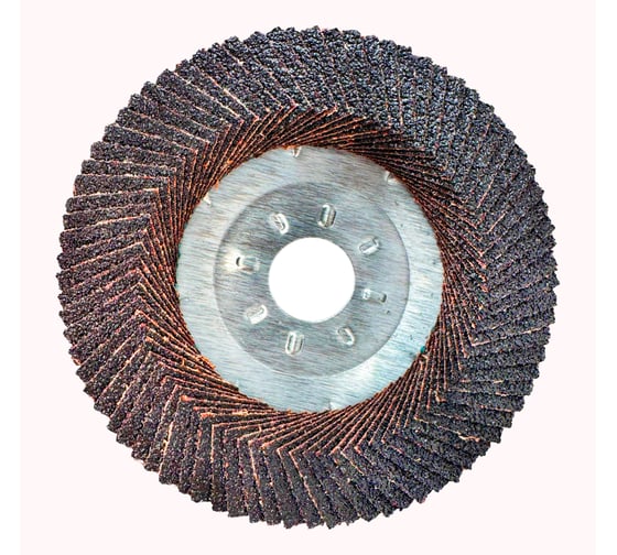 Круг лепестковый торцевой TIGER ABRASIVE IRON NORMAL на металлической чашке, 125x22 мм, P40 00-00000428