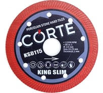 Диск алмазный по керамограниту CORTE KING SLIM 115х1.1х22.2 мм KSD115