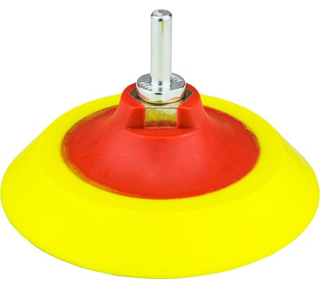 Тарелка опорная 100 мм усиленная толстая, М14 + переходник на дрель, с липучкой Diamond Industrial DIDN100F