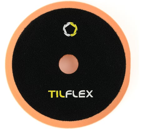 Круг полировочный с отверстием TILFLEX 150 мм, оранжевый, средней жесткости, толщина 25 мм TL57