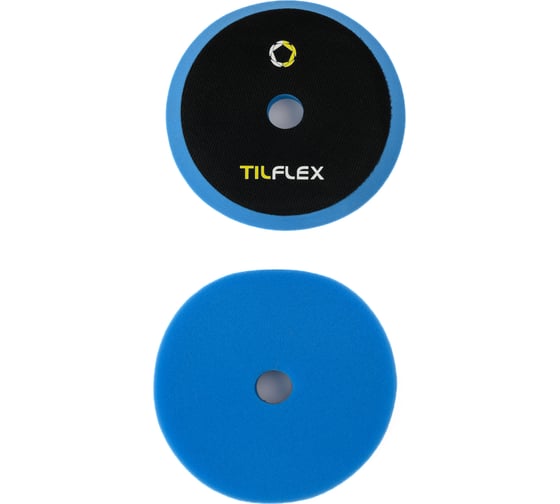 Круг полировочный с отверстием TILFLEX 150 мм, голубой, мягкий, толщина 25 мм TL59
