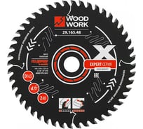 Диск пильный WOODWORK Эксперт 165x2.2/1.6x20 мм, Z=48 A=15 ATB=10 29.165.48