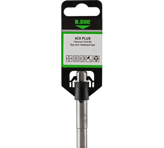 Бур D.BOR SDS-plus 4CX PLUS 10х300/360 мм, 4-cutting D-4XPD10L0360