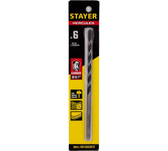 Сверло по бетону Professional Hercules (6х150 мм) STAYER 2915-150-06_z01 1