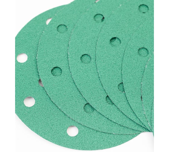 Абразивный круг TILFLEX GREEN Film 150 мм, P40, 15 отверстий, на липучке, 10 шт TL41-040/10