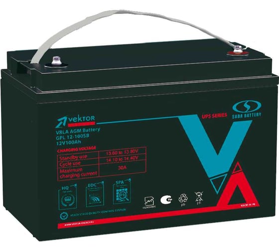 Аккумуляторная батарея Vektor Energy GPL 12-100SB 40445
