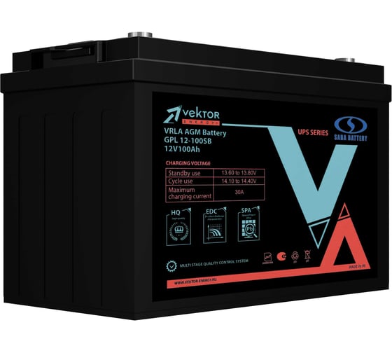 Аккумуляторная батарея Vektor Energy GPL 12-100SB 40445