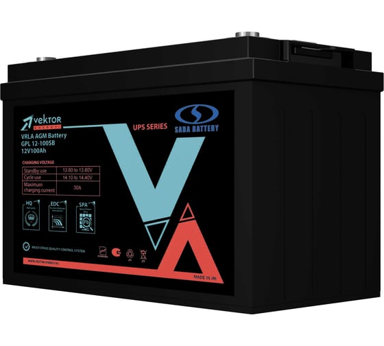 Аккумуляторная батарея Vektor Energy GPL 12-100SB 40445